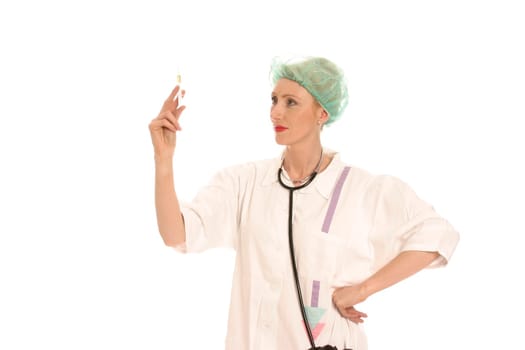Nurse with syringe