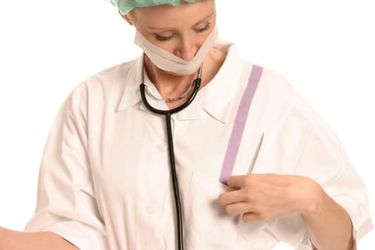 Nurse with face mask