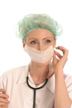 Nurse with face mask