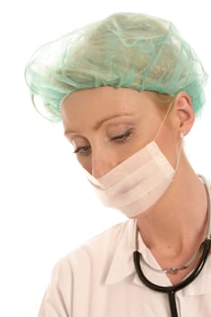 Nurse with face mask