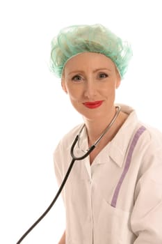 Nurse with stethoscope