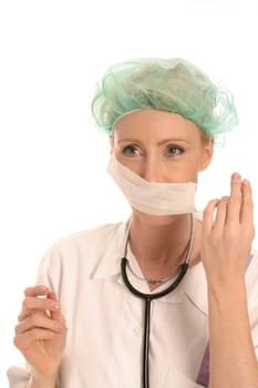 Nurse with face mask
