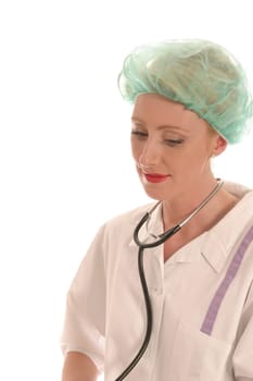 Nurse with stethoscope