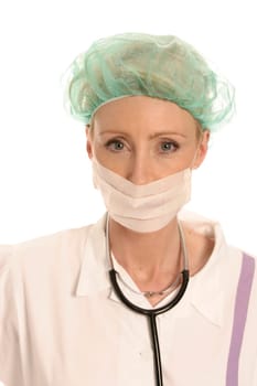 Nurse with face mask