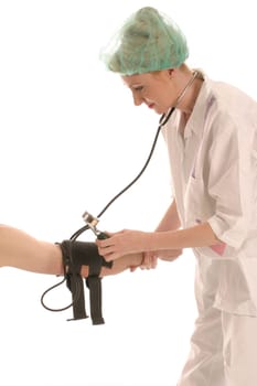 Nurse on examination