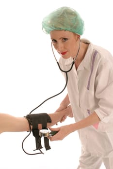 Nurse on examination