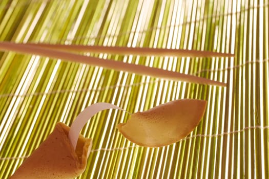 Fortune cookie,bamboo mat,wooden sticks