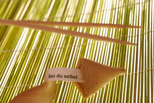 Fortune cookie,bamboo mat,wooden sticks