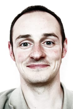 Man,looking straight ahead