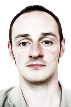 Man,looking straight ahead