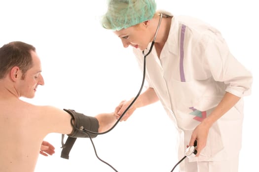 Nurse on examination