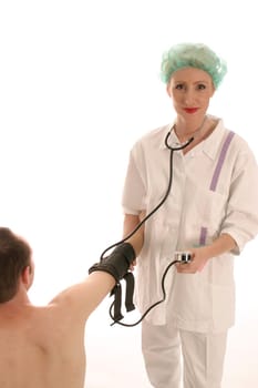 Nurse on examination