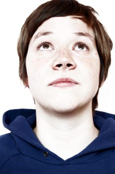 Woman,looking up