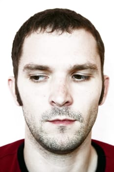 Man,unshaven,looking to the side