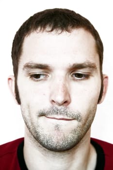 Man,unshaven,looking to the side