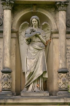 Statue of an angel,columns
