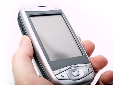 PDA in der Hand