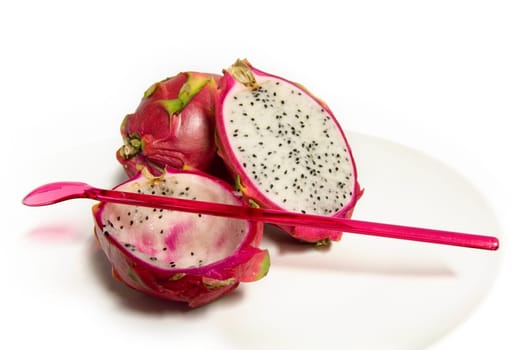 halved pitahaya