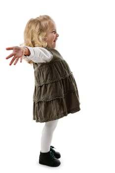 Girl cheering