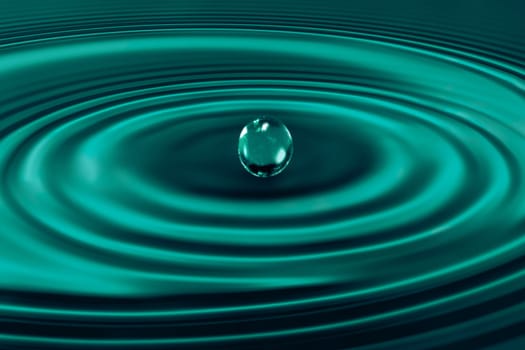 Water droplets - Blub green