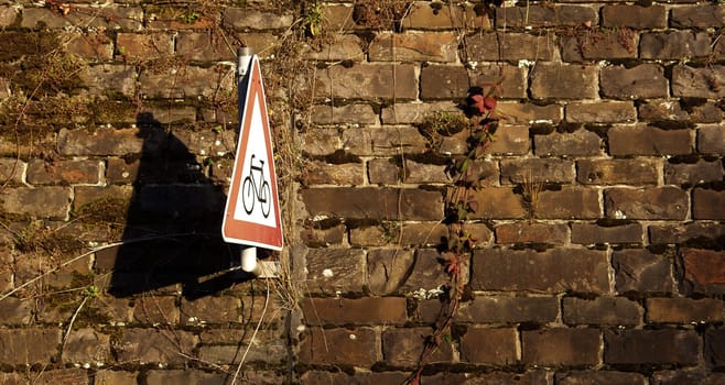 Cycle path sign