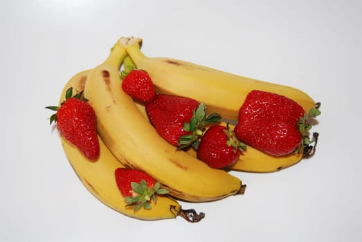 Bananas and strawberries