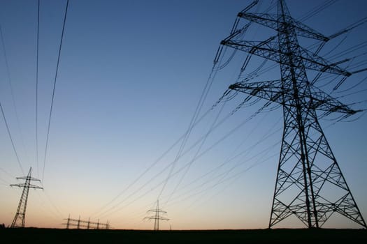 Electricity pylons