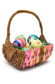 Eggs in an Easter basket