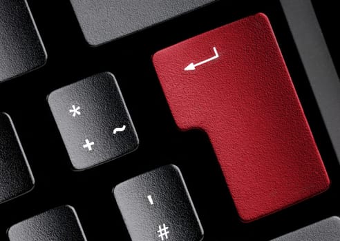 Keyboard with red key
