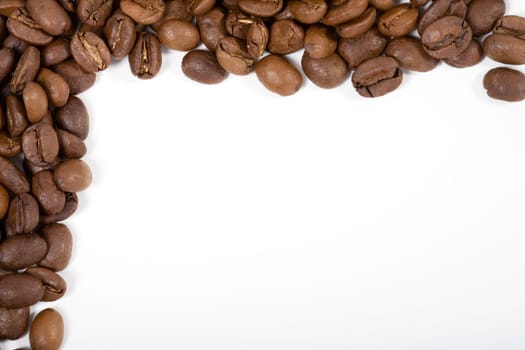 Frame with coffee beans