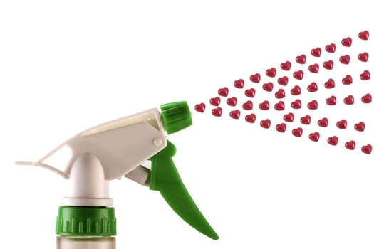 Spraying love....