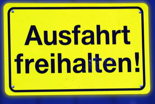 Keep the exit clear