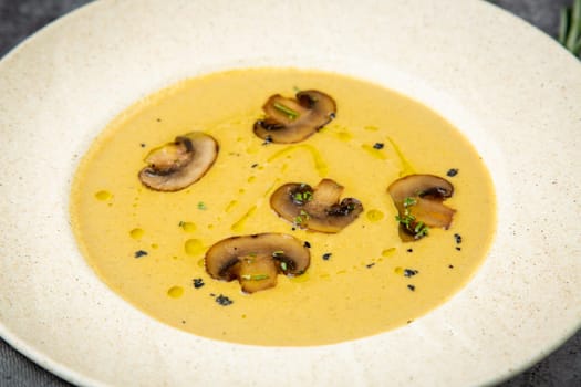 mushroom soup puree with champignons