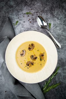 mushroom soup puree with champignons