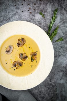 mushroom soup puree with champignons