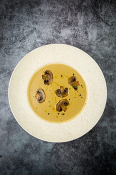 mushroom soup puree with champignons