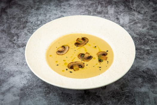 mushroom soup puree with champignons