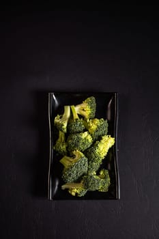 fresh and green broccoli on a plate