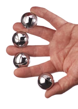 Hand with balls