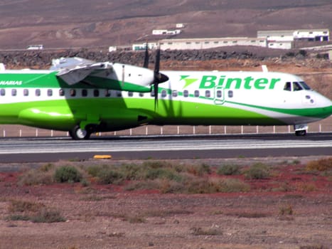 propeller aircraft in the Canary Islands