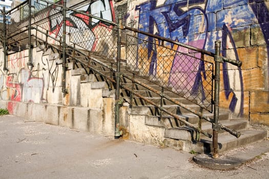 Stairs along the Danube Canal