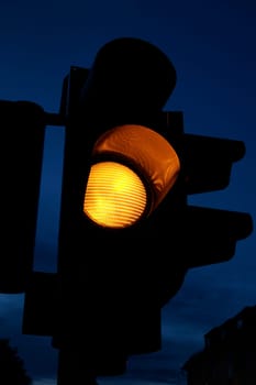 Yellow traffic light