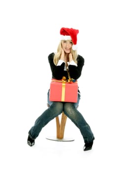 Young woman with gift