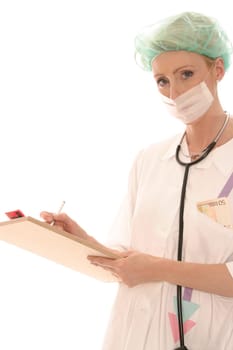 Nurse with notepad