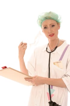 Nurse with notepad