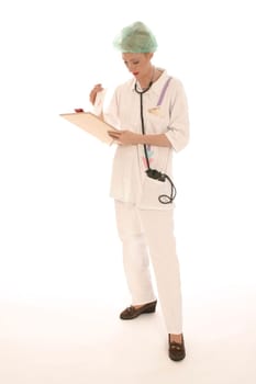 Nurse with notepad