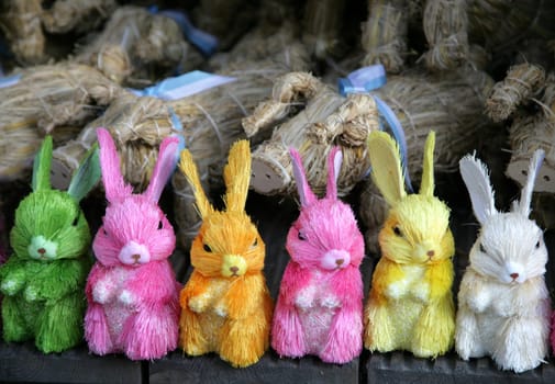 colorful Easter bunnies