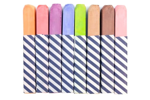 Colored crayons