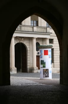 In front of the Residenzschloss in Weimar