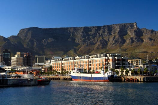 Old harbour basin at Table Mountain,Cape Town,South Africa